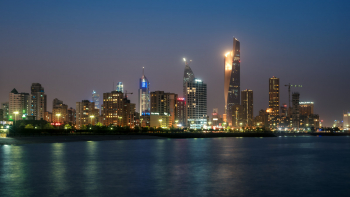 Kuwait Skyline At Blue Hour