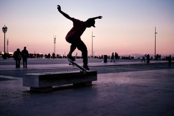 Skater At Dawn