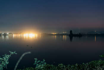 Lake Near Mandalay, Myanmar, During Evening