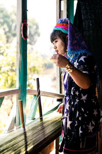 Karen Girl At Inle Lake, Myanmar