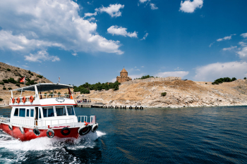 Boat Ride To The Small Island At Lake Van, Eastern Turkey