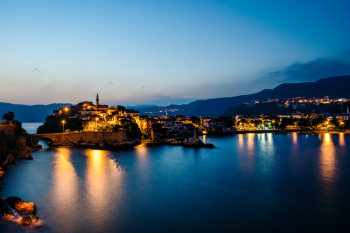 City Of Asmara At The Black Sea In Turkey During Blue Hour
