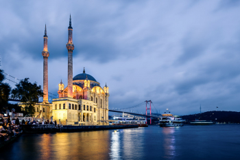 Ortaköy-Mosque In Istanbul In The Evening
